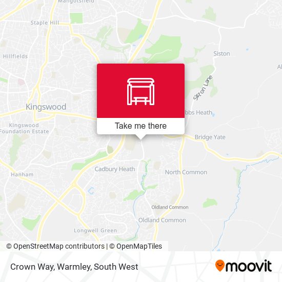 Crown Way, Warmley map