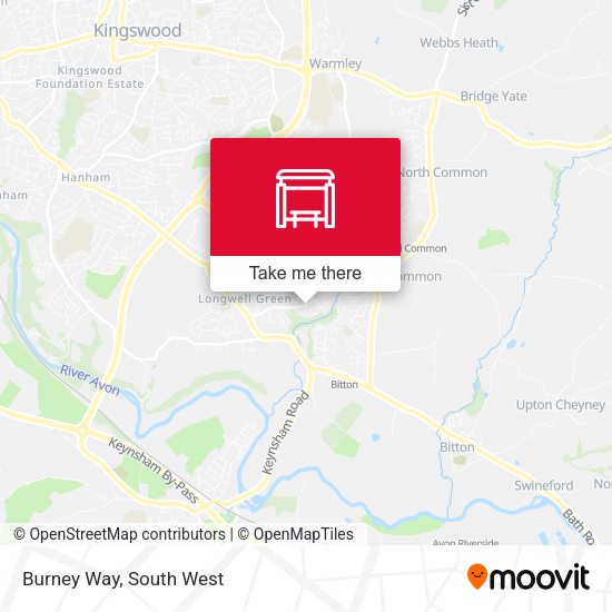Burney Way map
