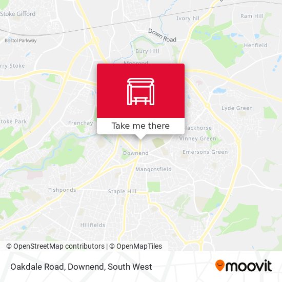 Oakdale Road, Downend map