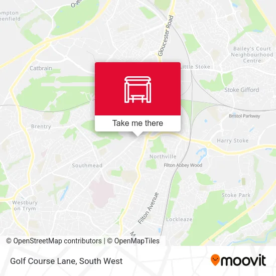 Golf Course Lane map
