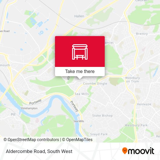 Aldercombe Road map