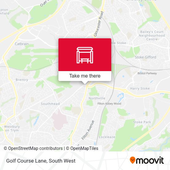 Golf Course Lane map
