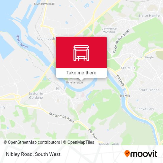 Nibley Road map