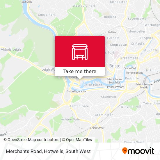 Merchants Road, Hotwells map