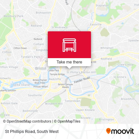 St Phillips Road map