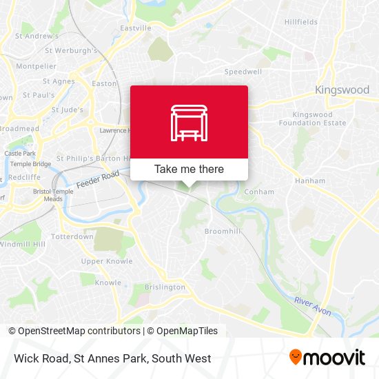 Wick Road, St Annes Park map