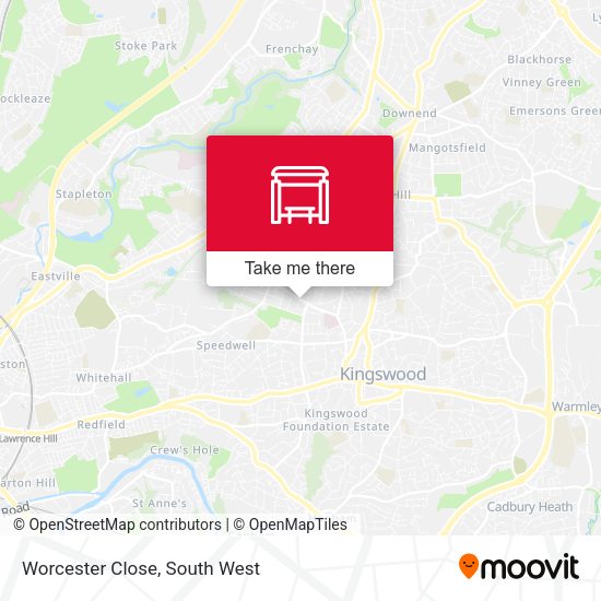 Worcester Close map