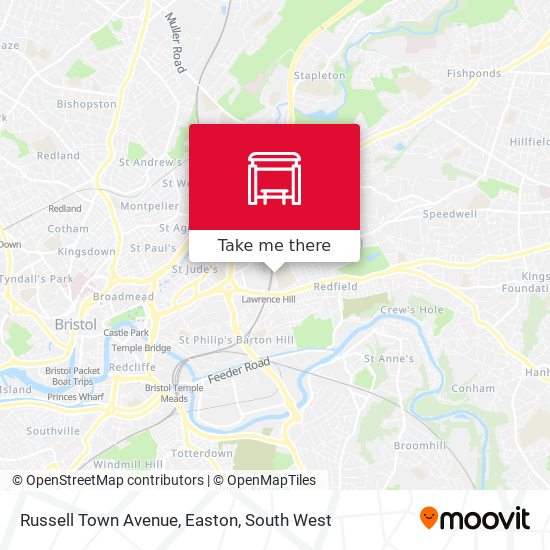 Russell Town Avenue, Easton map