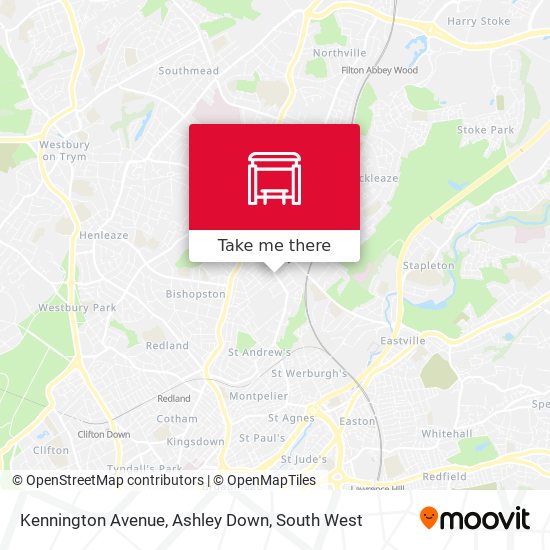 Kennington Avenue, Ashley Down map