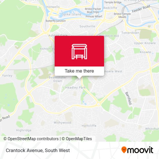 Crantock Avenue map