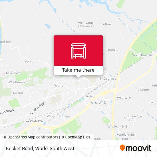 Becket Road, Worle map