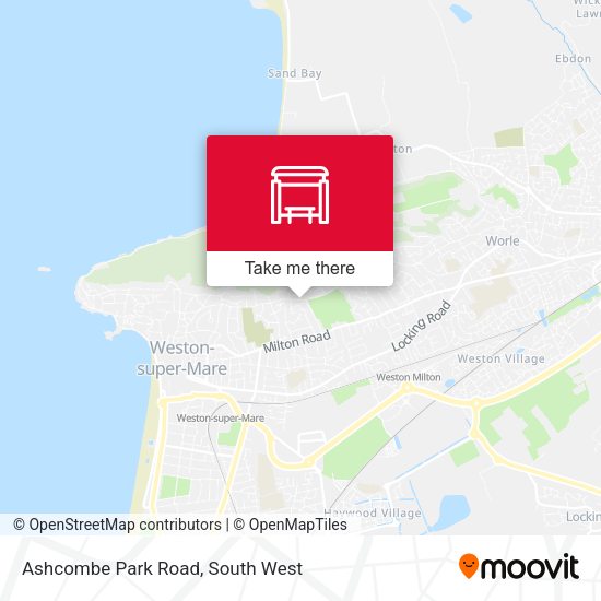 Ashcombe Park Road map