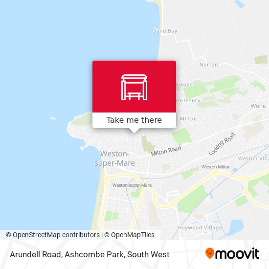 Arundell Road, Ashcombe Park map
