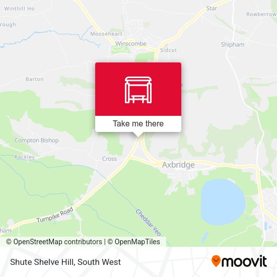 Shute Shelve Hill map