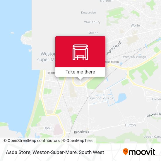 Asda Store, Weston-Super-Mare map