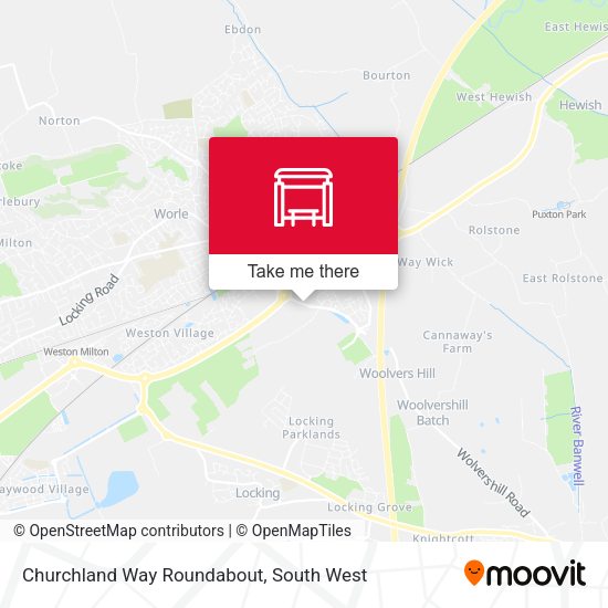 Churchland Way Roundabout map