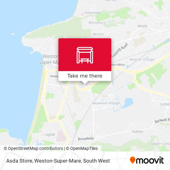 Asda Store, Weston-Super-Mare map