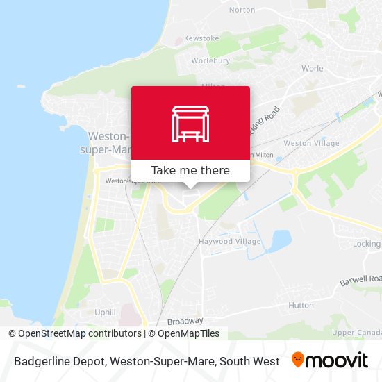Badgerline Depot, Weston-Super-Mare map