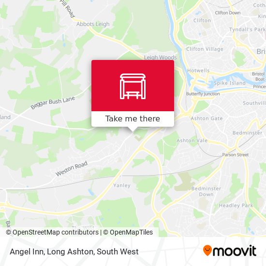 Angel Inn, Long Ashton map