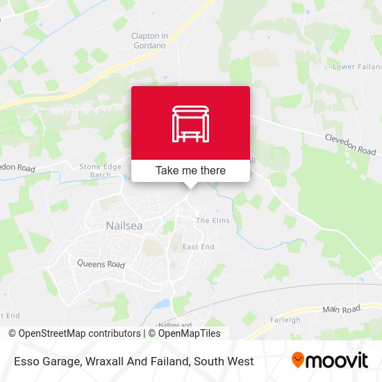 Esso Garage, Wraxall And Failand map