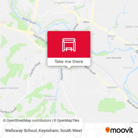 Wellsway School, Keynsham map