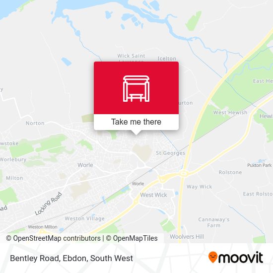 Bentley Road, Worle map