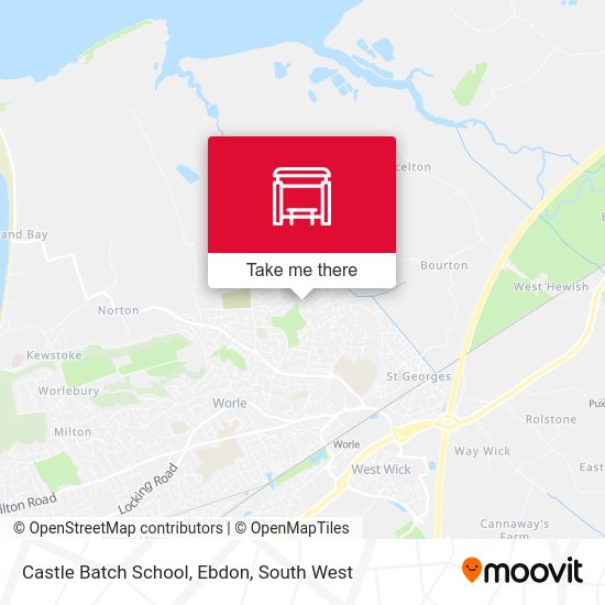 Castle Batch School, Ebdon map