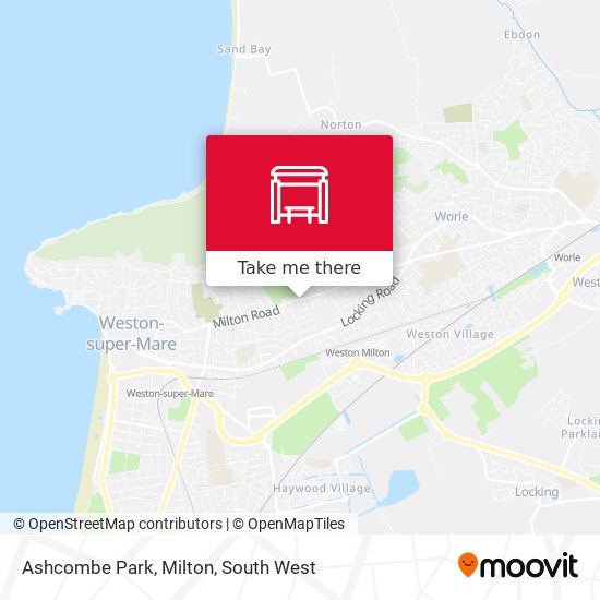 Ashcombe Park, Milton map