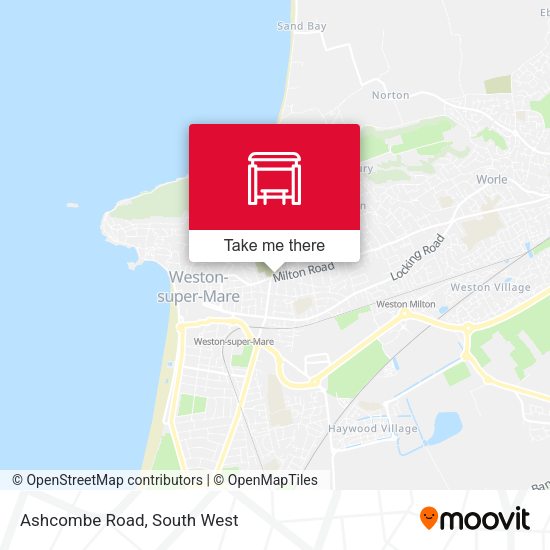 Ashcombe Road, Ashcombe map