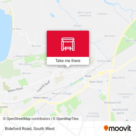 Bideford Road map