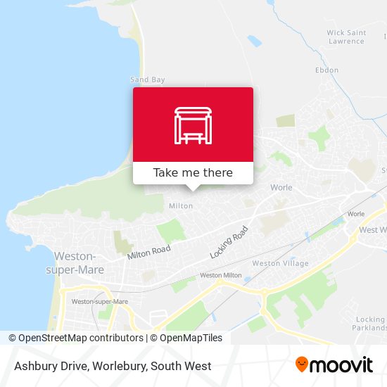 Ashbury Drive, Worlebury map
