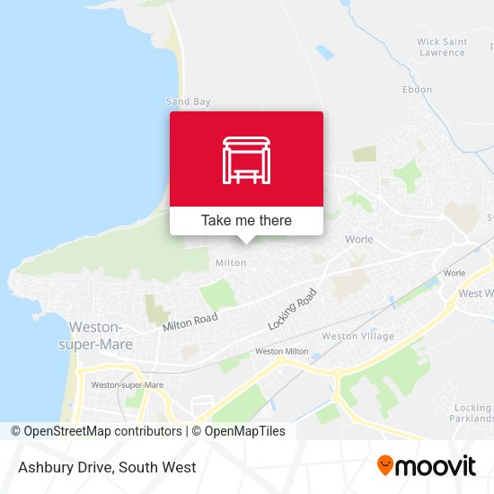 Ashbury Drive, Worlebury map