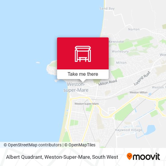 Albert Quadrant, Weston-Super-Mare map