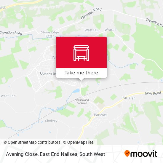 Avening Close, East End Nailsea map