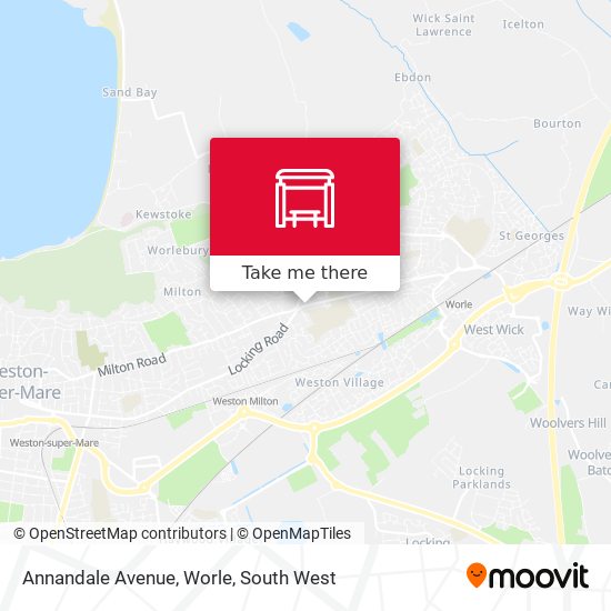 Annandale Avenue, Worle map