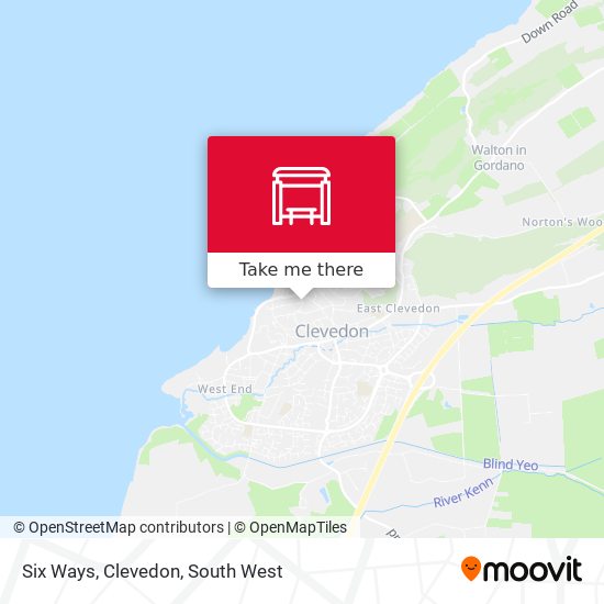 Six Ways, Clevedon map