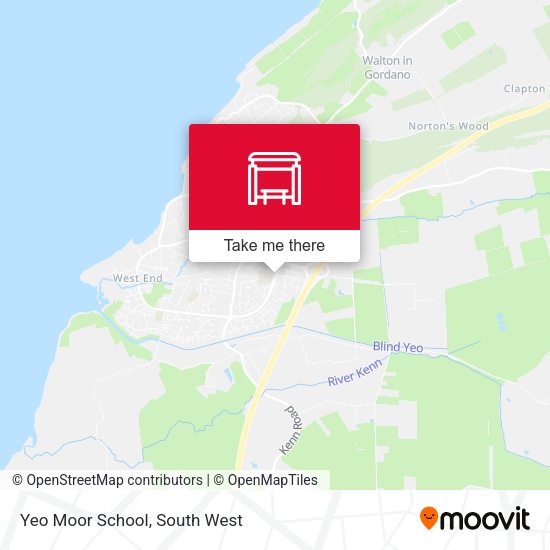 Yeo Moor School map