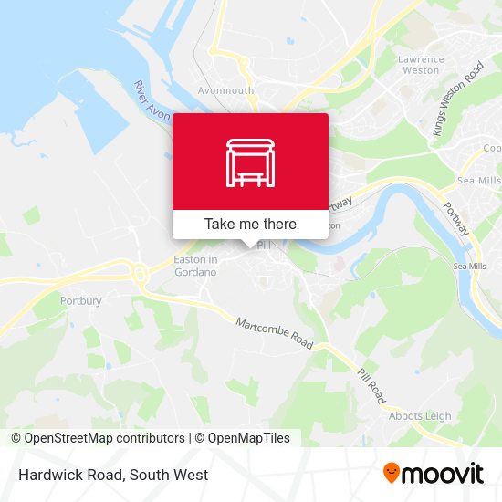 Hardwick Road map