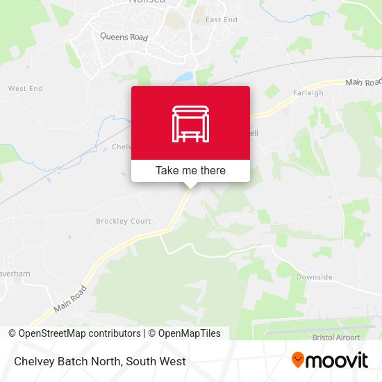 Chelvey Batch North map