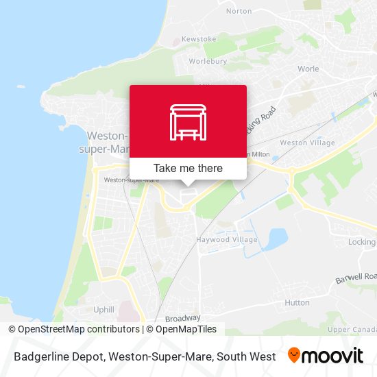 Badgerline Depot, Weston-Super-Mare map