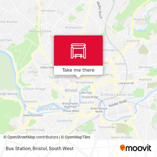 Bus Station, Bristol map