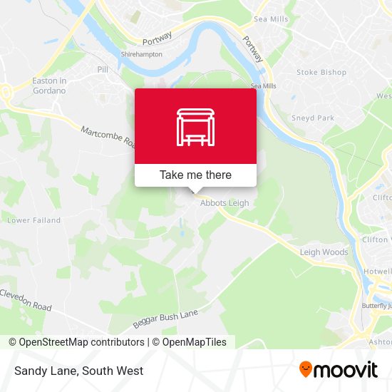 Sandy Lane map