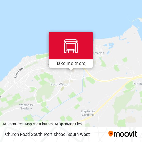 Church Road South, Portishead map