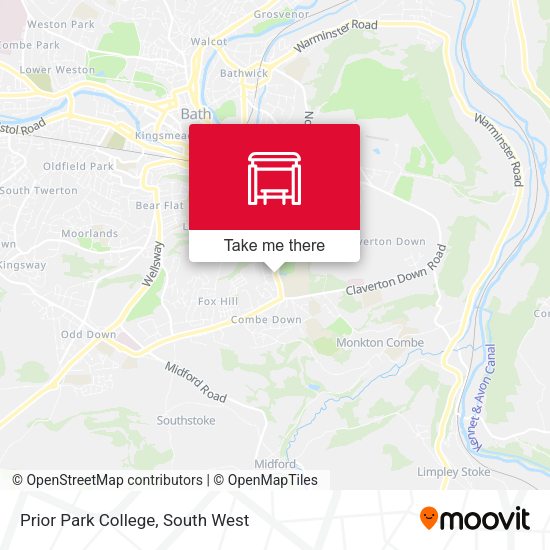 Prior Park College map