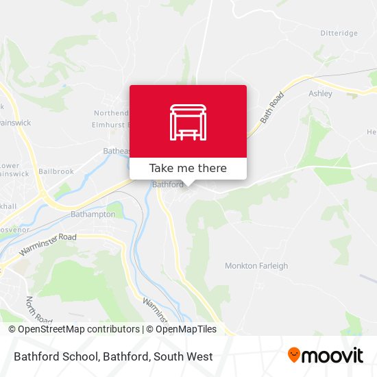 Bathford School, Bathford map