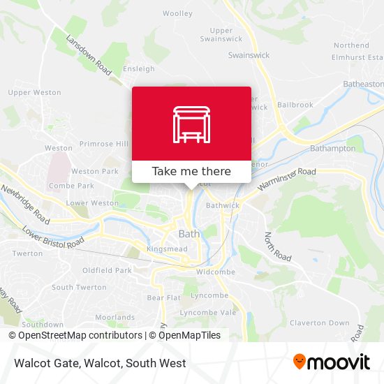 Walcot Gate, Walcot map