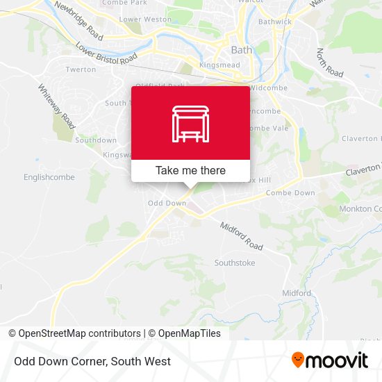 Odd Down Corner map