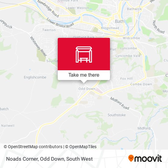 Noads Corner, Odd Down map