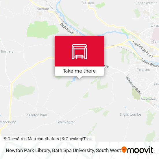 Newton Park Library, Bath Spa University map