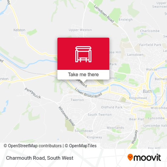 Charmouth Road map